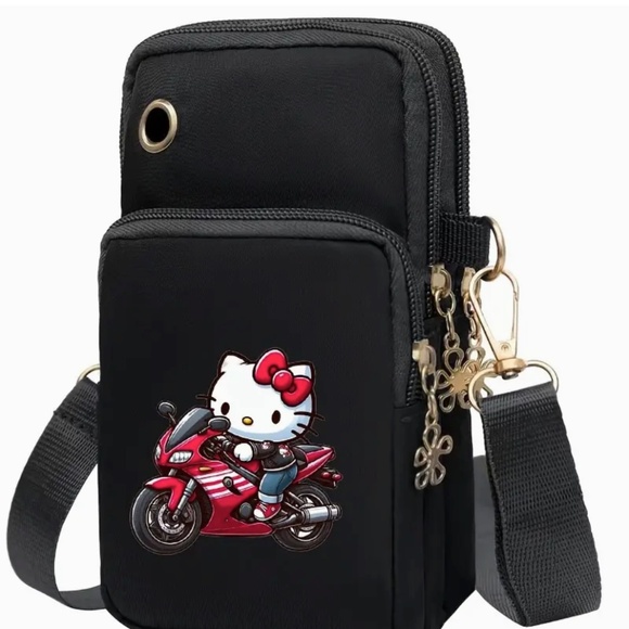 Sanrio for Hello Kitty Nylon Zipper Wallet & Small Crossbody Bag...Phone Holder - Picture 1 of 4